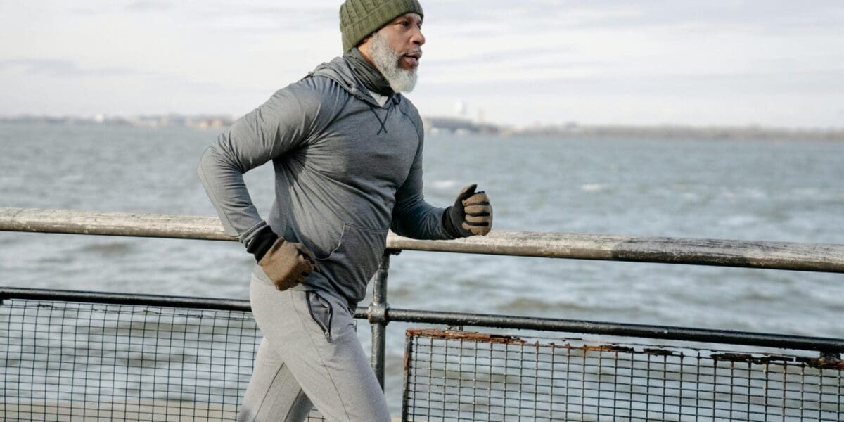 Man Running Near The Ocean – Running Exercise Workout Man Running Near The Ocean - Running Exercise Workout